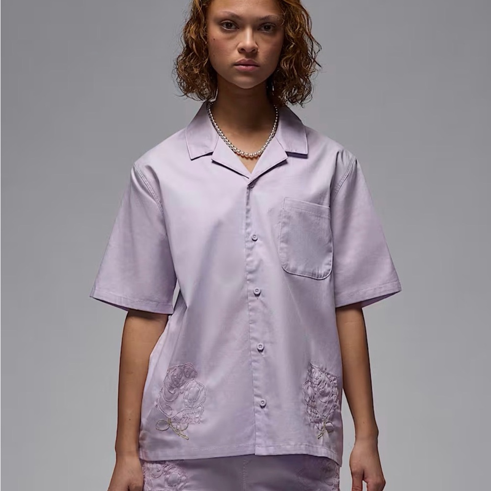 Jordan Cotton Camp Shirt Button Down Size Small New Floral